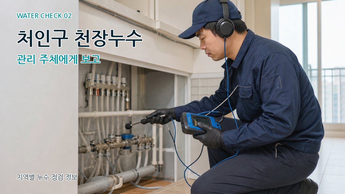 처인구 천장누수 관리 주체에게 보고