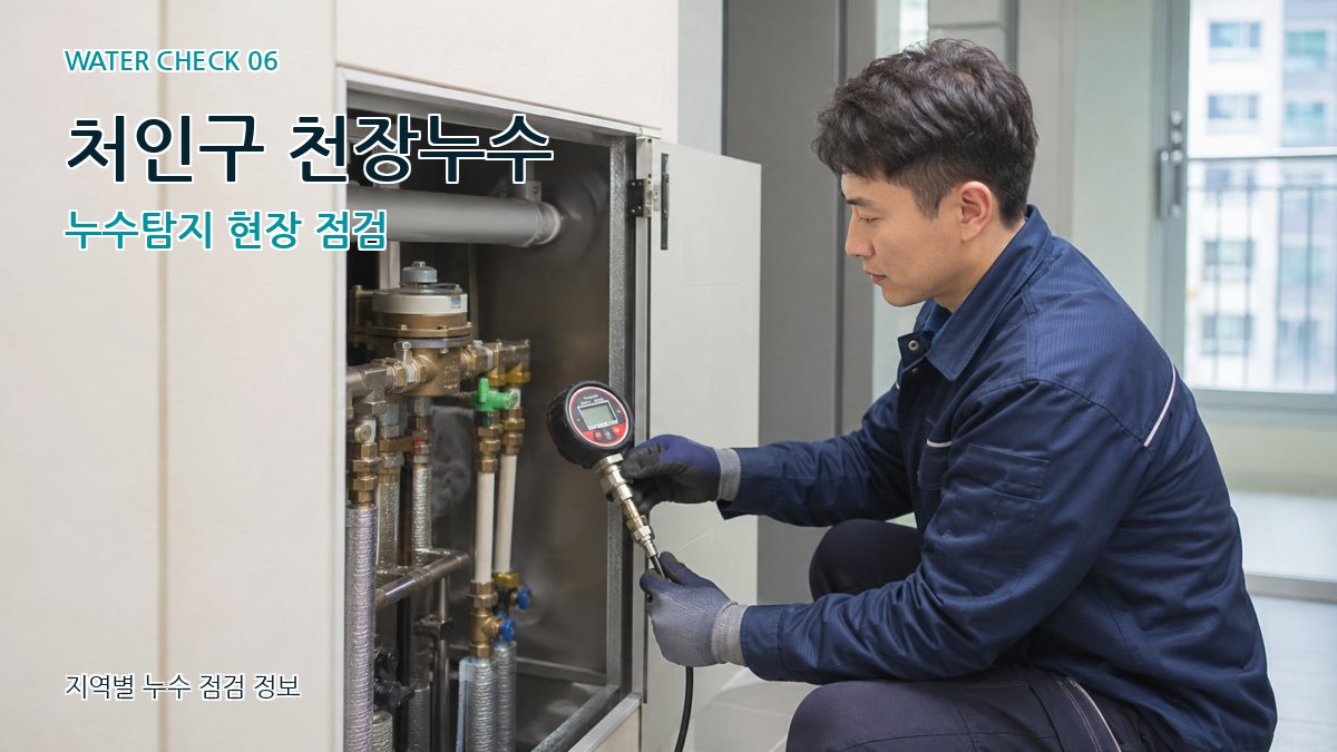 처인구 천장누수 누수탐지 현장 점검