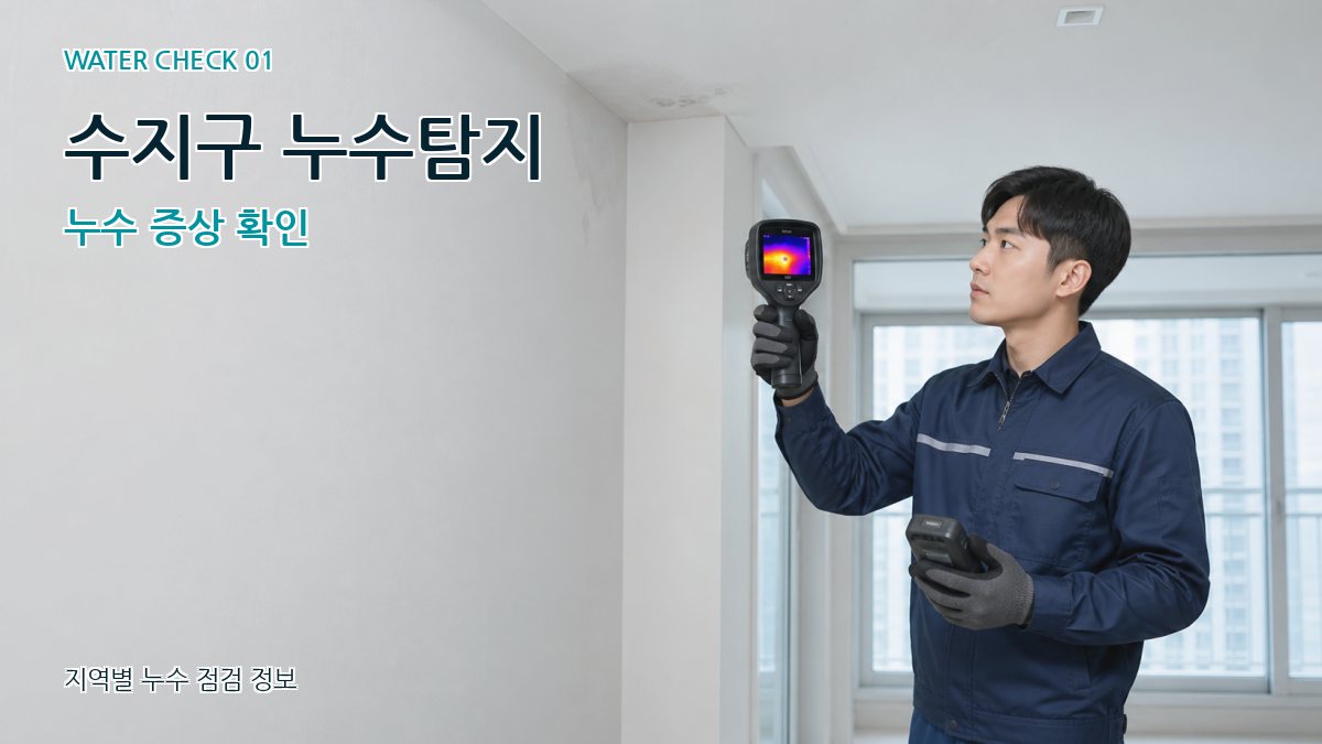 수지구 아파트누수 누수탐지 이미지