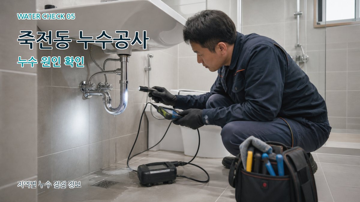 죽전동 누수공사 누수탐지 이미지
