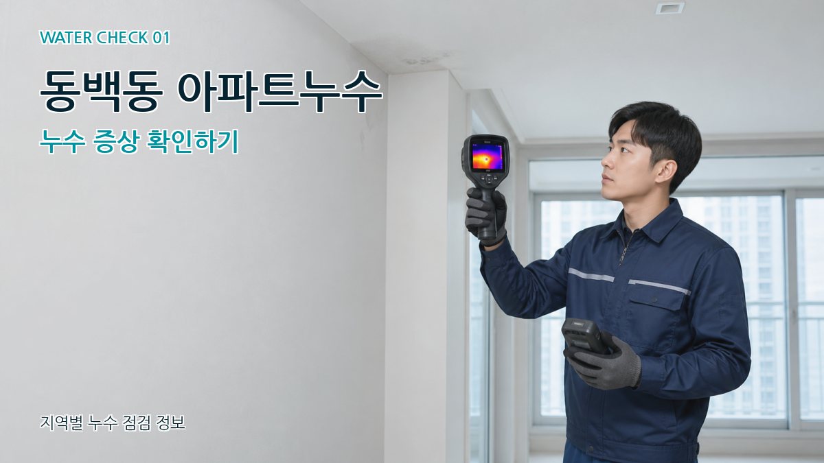 동백동 아파트누수 누수 증상 확인하기