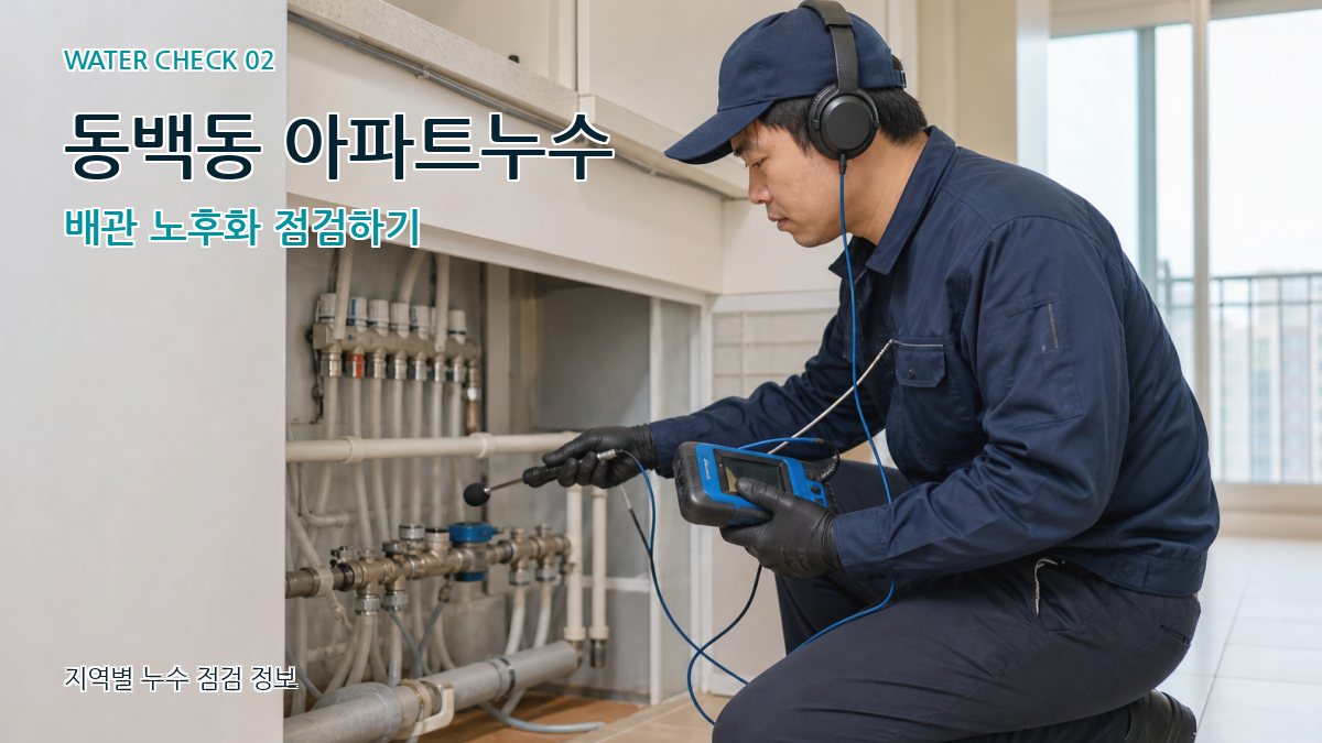 동백동 아파트누수 배관 노후화 점검하기