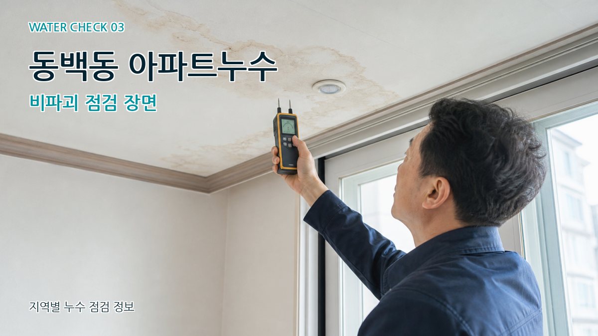 동백동 아파트누수 비파괴 점검 장면