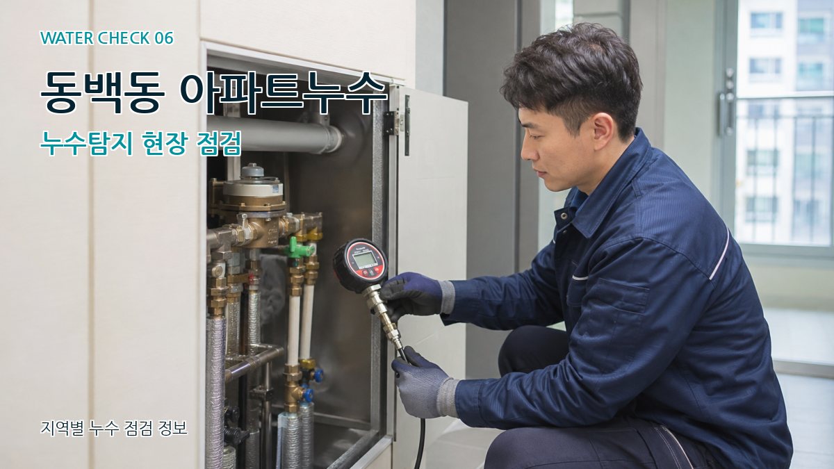 동백동 아파트누수 누수탐지 현장 점검