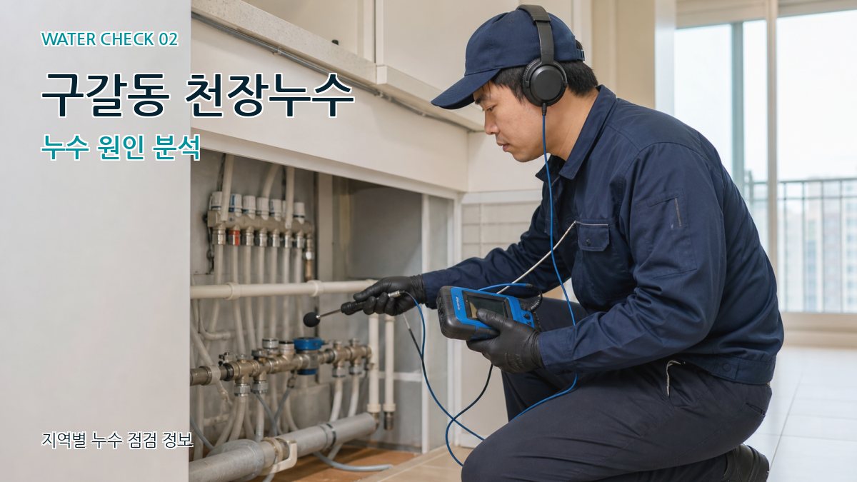 구갈동 천장누수 누수 원인 분석