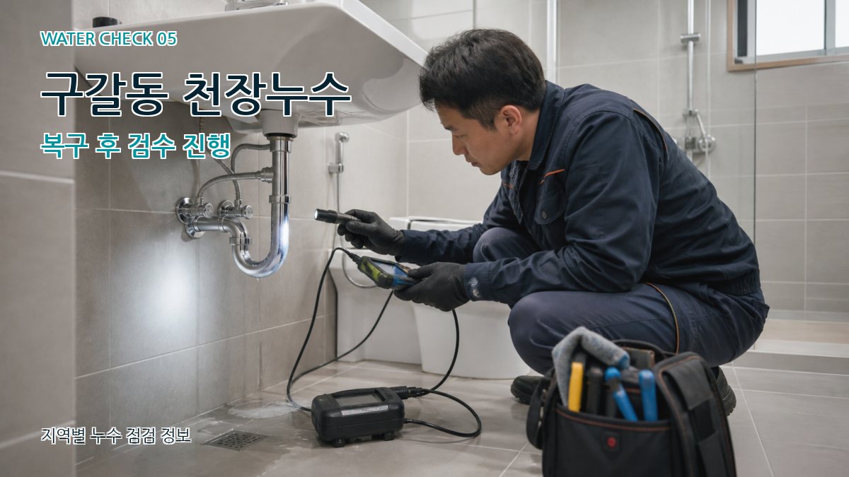 구갈동 천장누수 복구 후 검수 진행