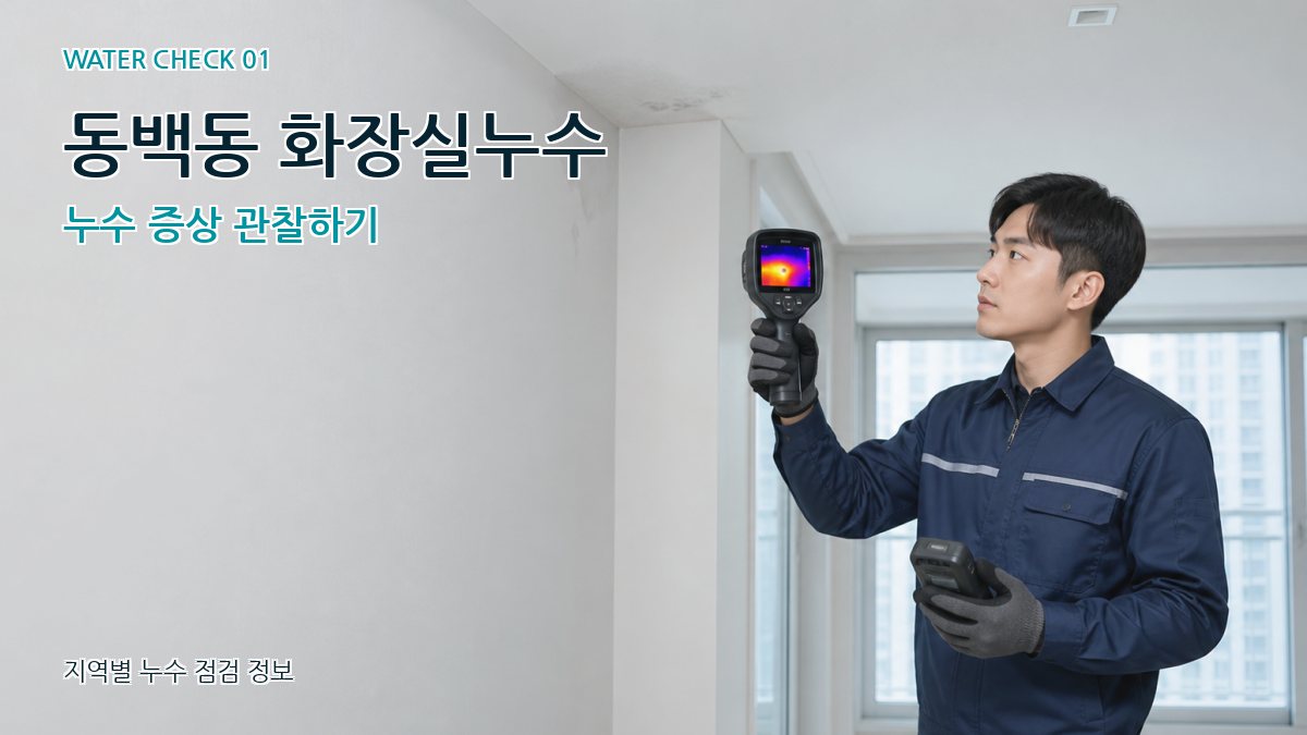 동백동 화장실누수 누수 증상 관찰하기