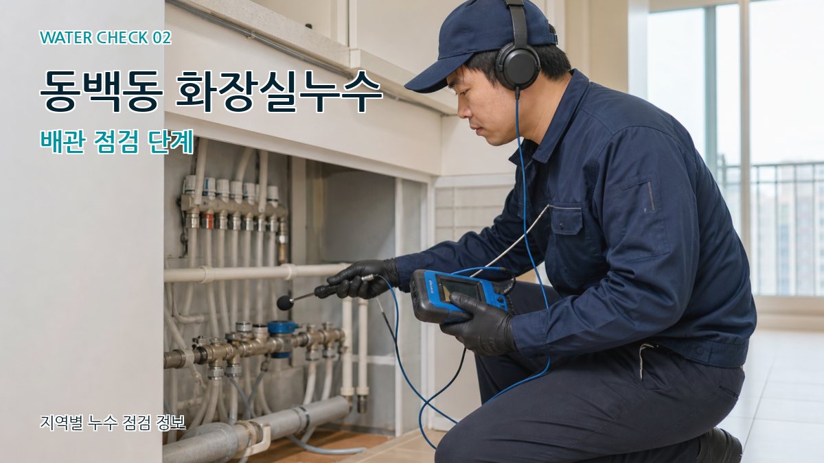 동백동 화장실누수 배관 점검 단계