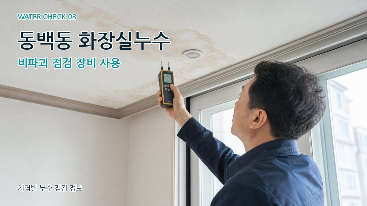 동백동 화장실누수 비파괴 점검 장비 사용