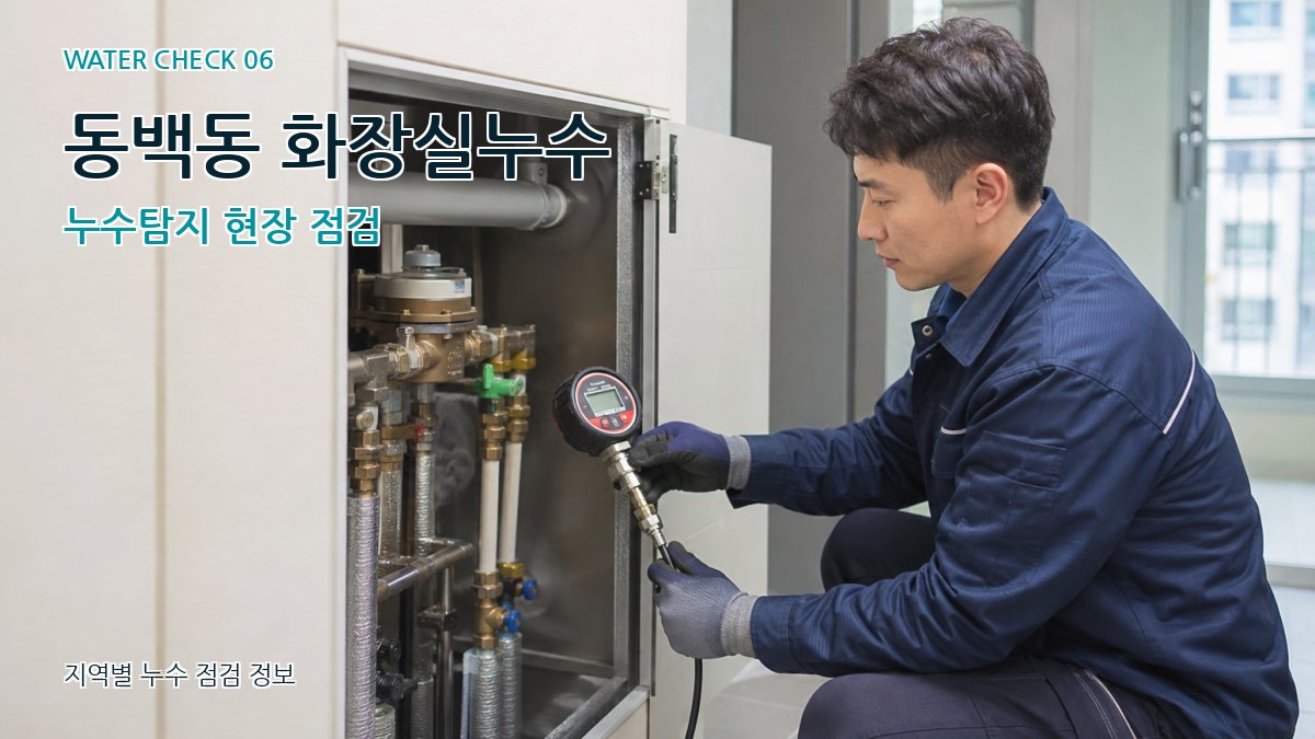 동백동 화장실누수 누수탐지 현장 점검
