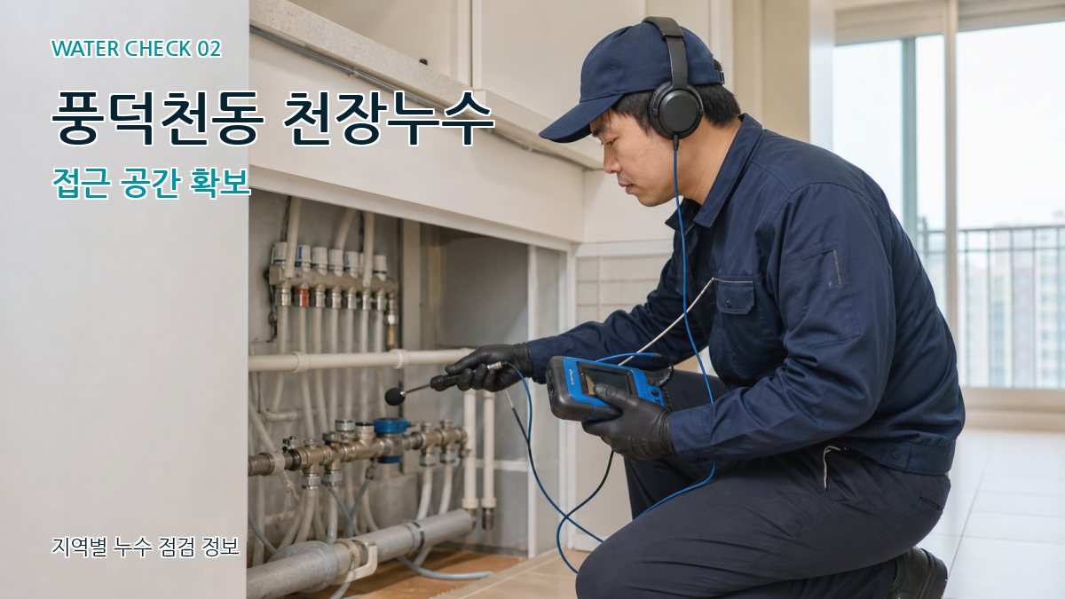 풍덕천동 화장실누수 누수탐지 이미지