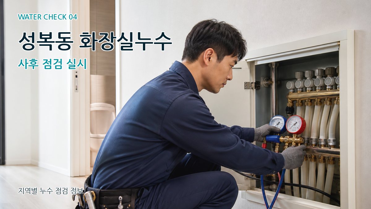 성복동 화장실누수 사후 점검 실시
