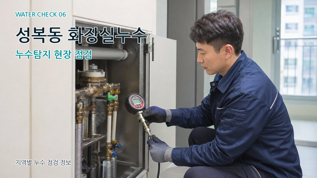 성복동 화장실누수 누수탐지 현장 점검