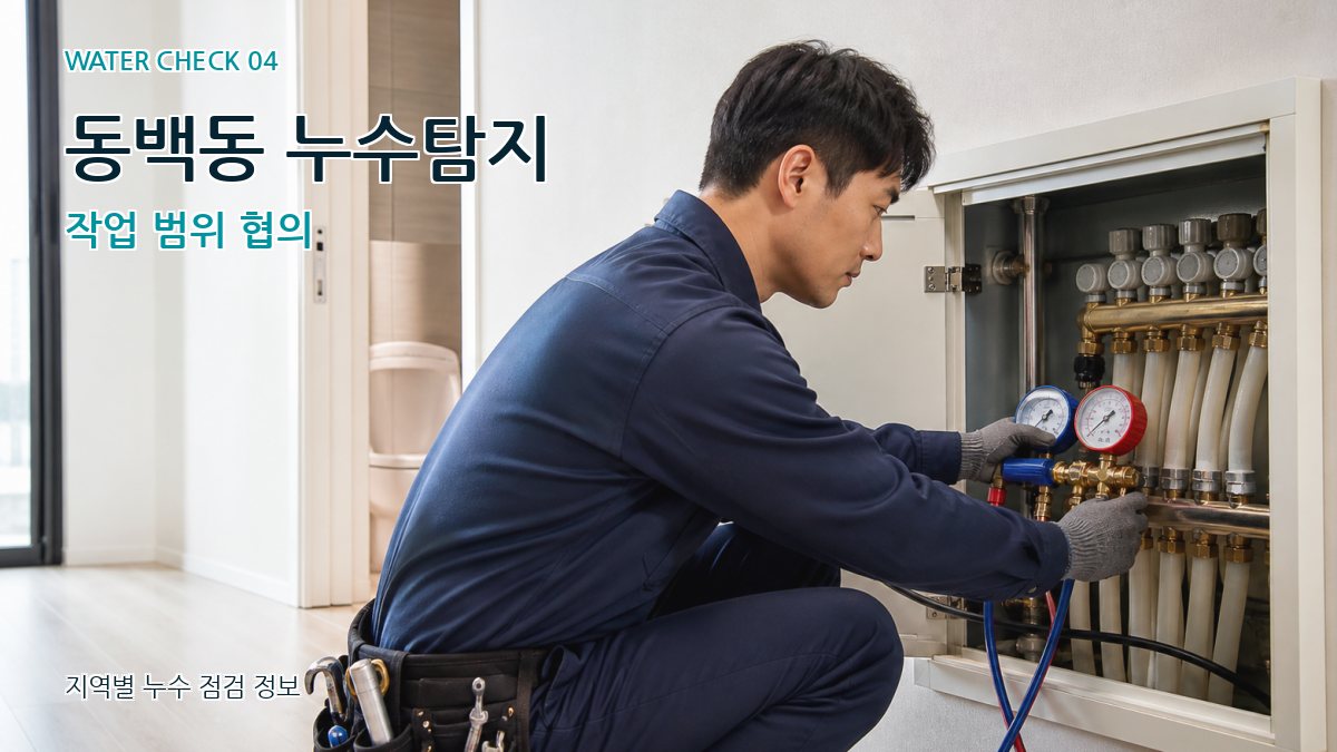 동백동 누수탐지 작업 범위 협의