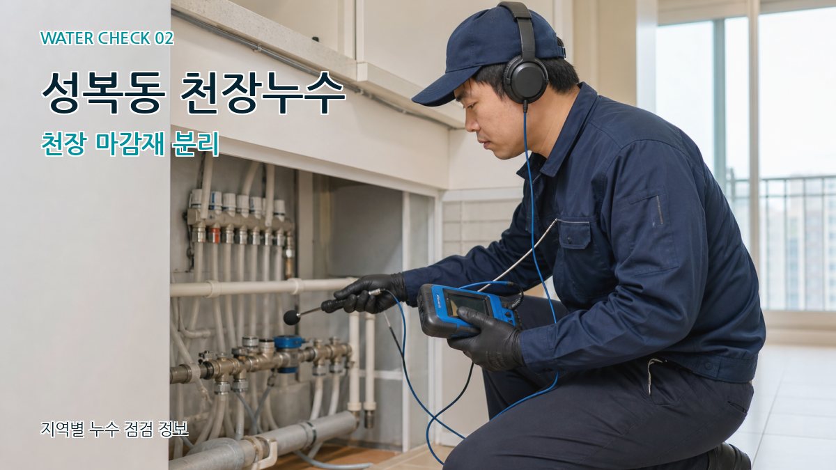 성복동 천장누수 천장 마감재 분리