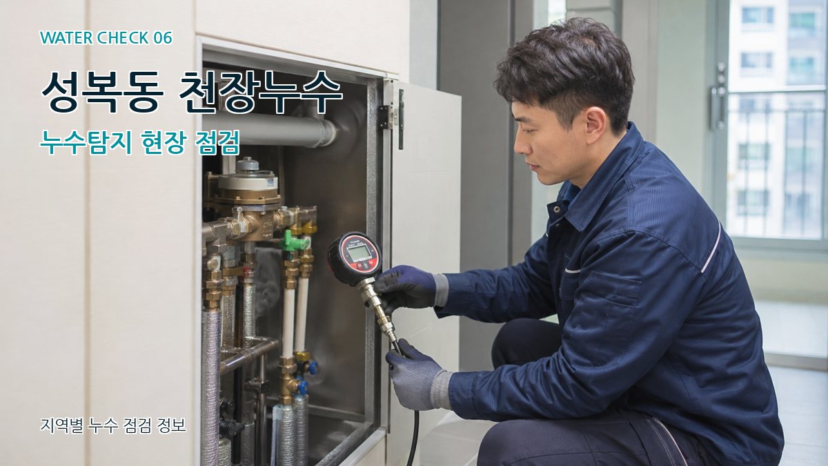 성복동 천장누수 누수탐지 현장 점검
