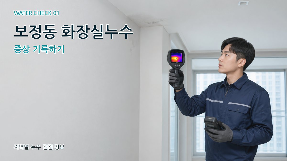 보정동 화장실누수 증상 기록하기