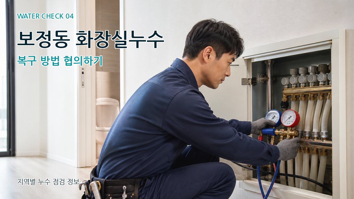 보정동 화장실누수 복구 방법 협의하기
