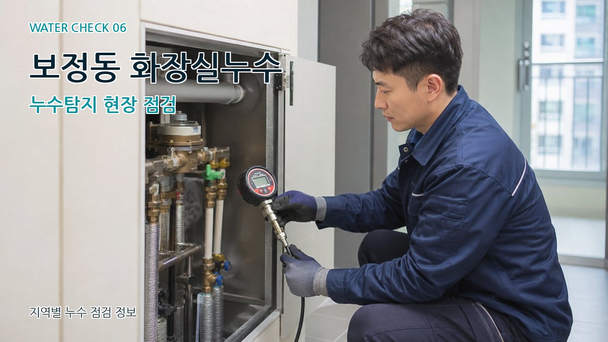 보정동 화장실누수 누수탐지 현장 점검