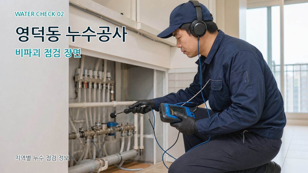 영덕동 누수공사 비파괴 점검 장면