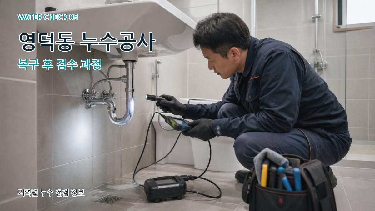 영덕동 누수공사 복구 후 검수 과정