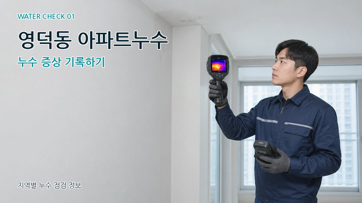 영덕동 아파트누수 누수 증상 기록하기