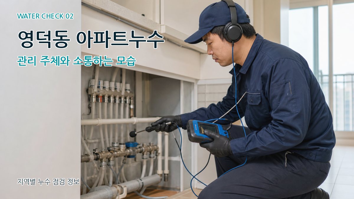 영덕동 아파트누수 관리 주체와 소통하는 모습