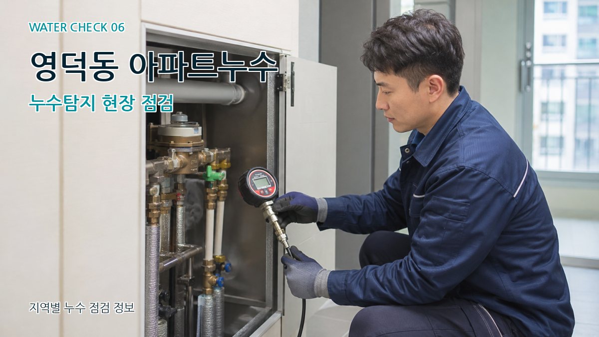 영덕동 아파트누수 누수탐지 현장 점검
