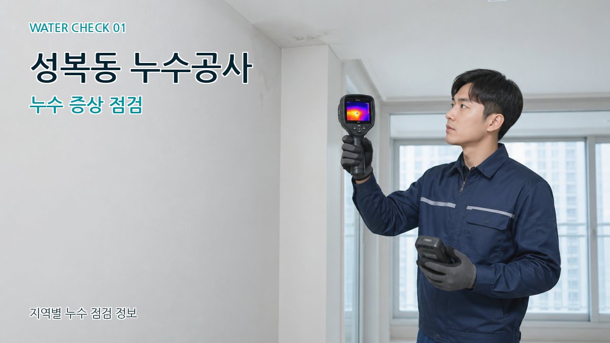 성복동 누수공사 누수 증상 점검