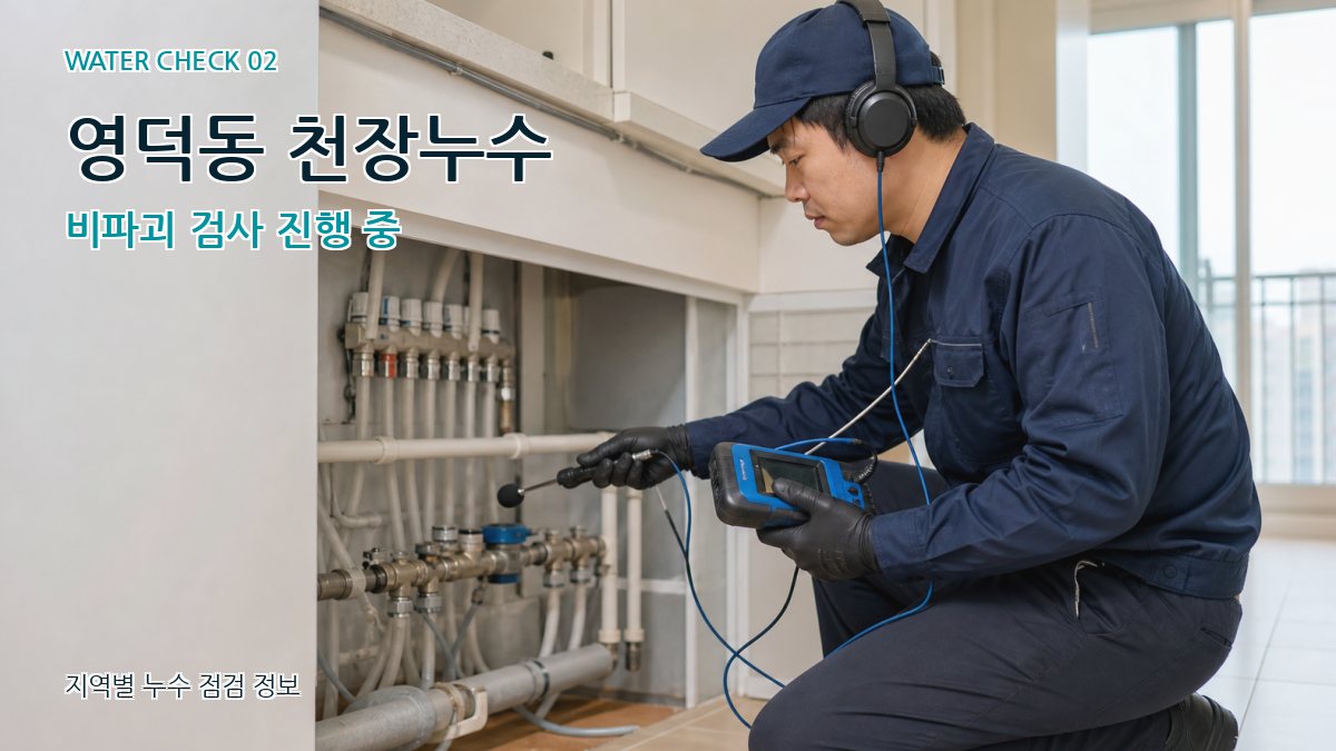 영덕동 천장누수 비파괴 검사 진행 중