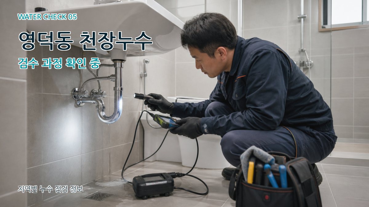 영덕동 천장누수 검수 과정 확인 중