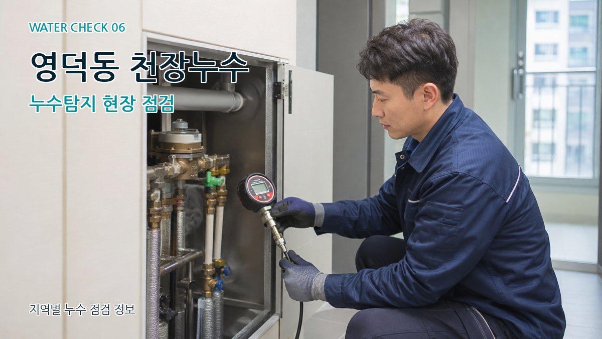 영덕동 천장누수 누수탐지 현장 점검