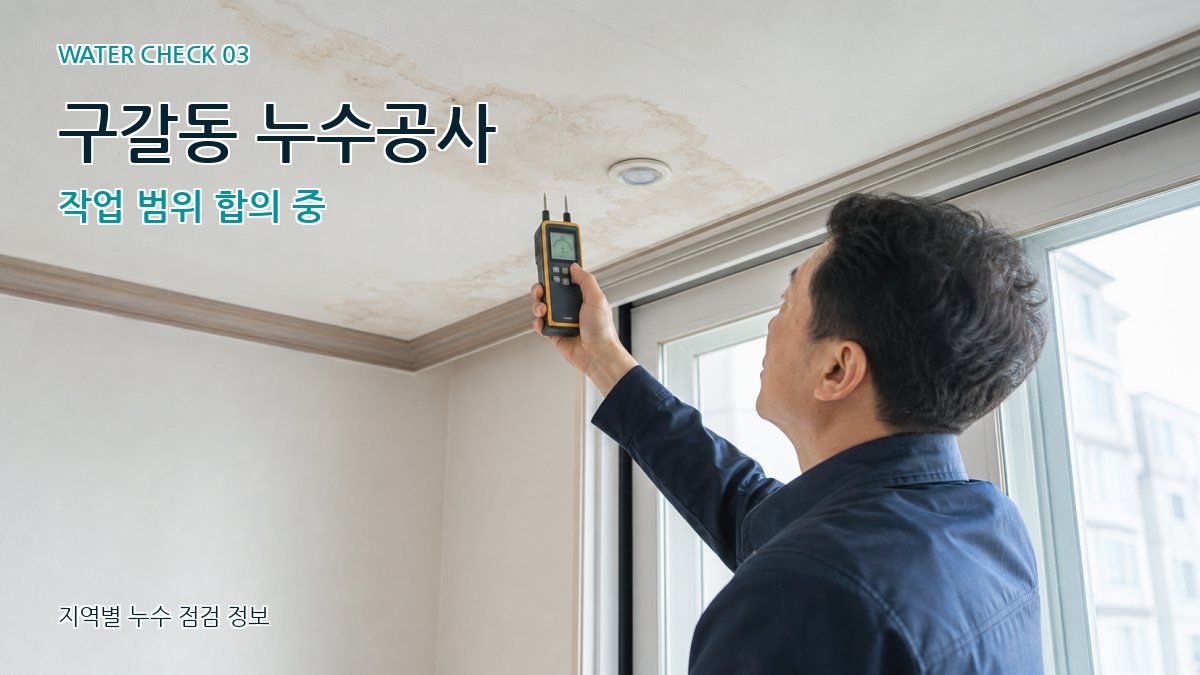 구갈동 천장누수 누수탐지 이미지
