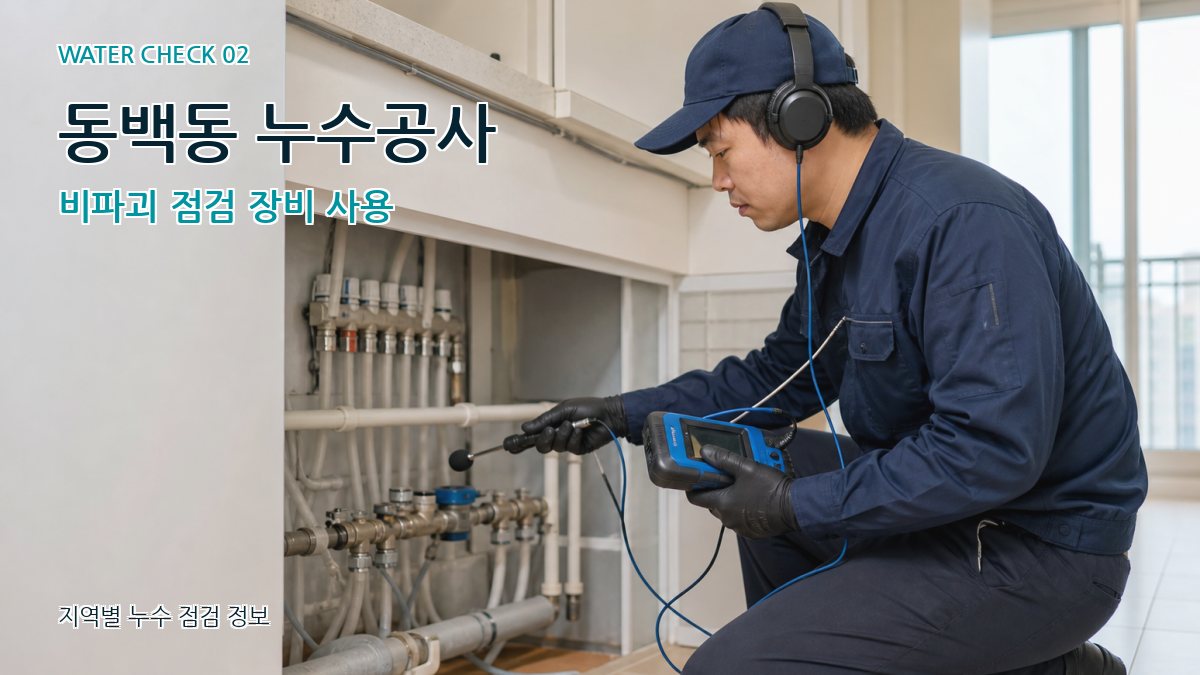 동백동 누수공사 비파괴 점검 장비 사용