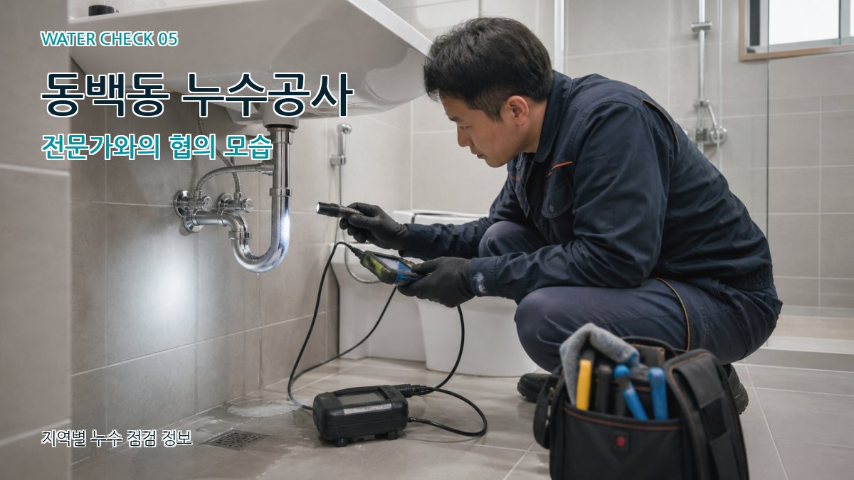 동백동 누수공사 전문가와의 협의 모습