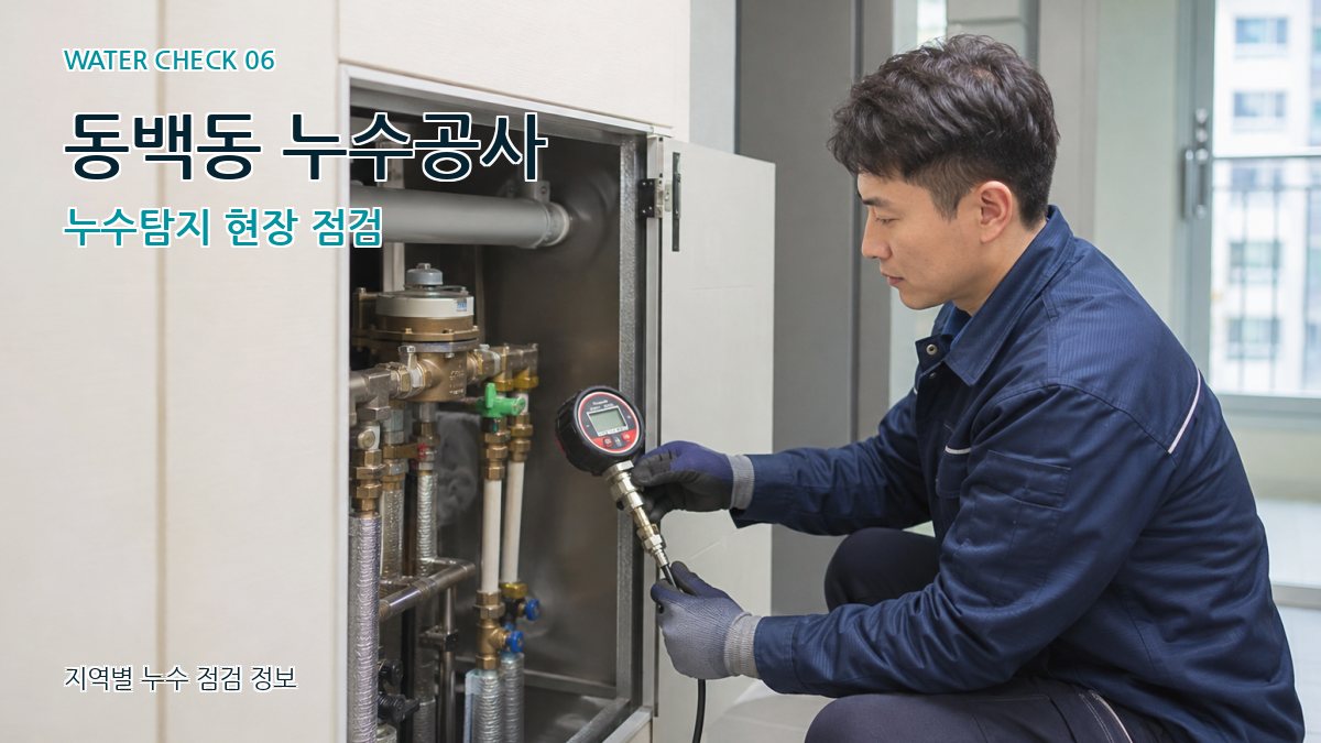 동백동 누수공사 누수탐지 현장 점검