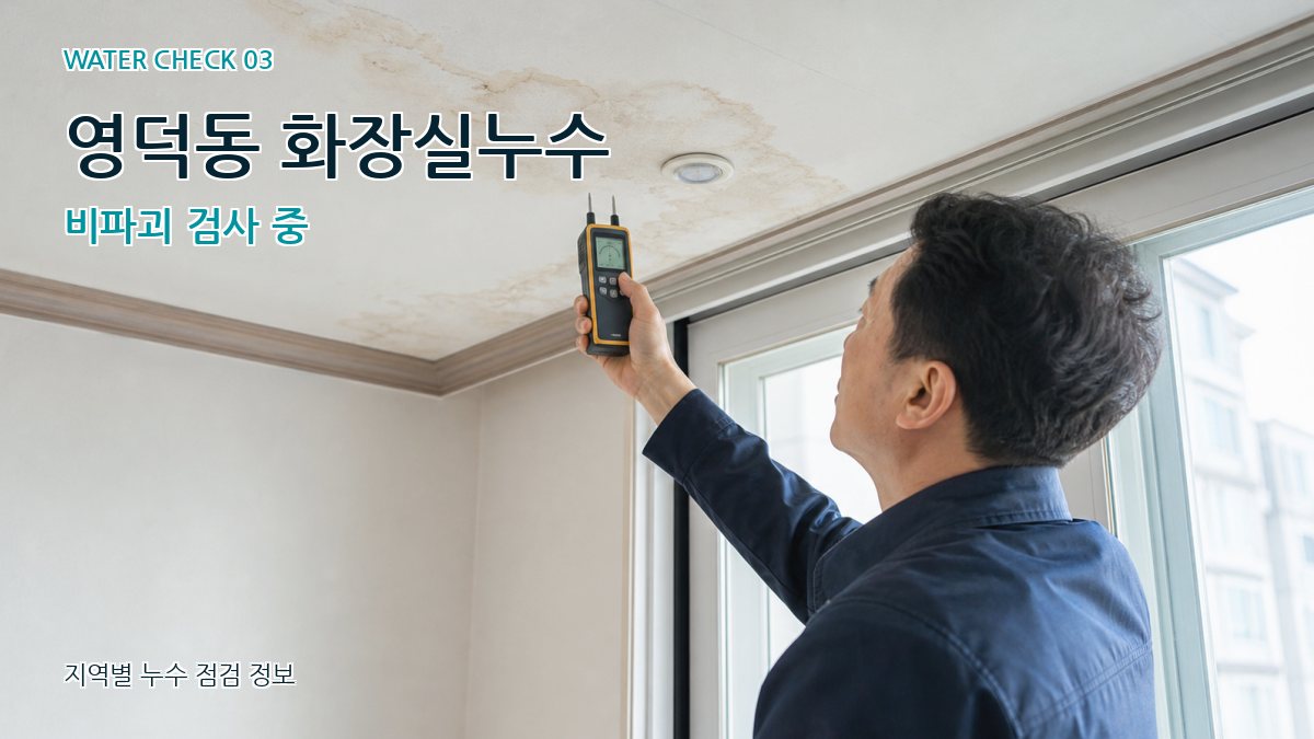 영덕동 화장실누수 비파괴 검사 중
