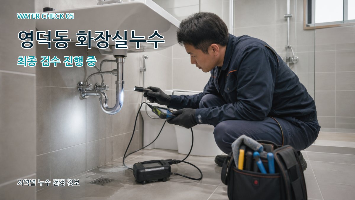 영덕동 화장실누수 최종 검수 진행 중