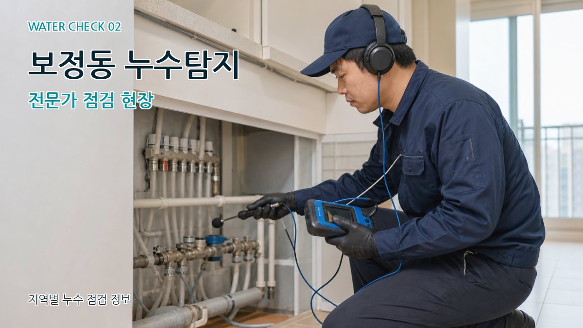 보정동 누수탐지 전문가 점검 현장