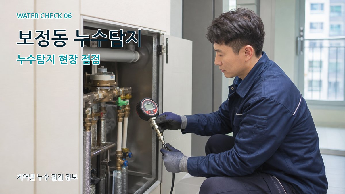 보정동 누수탐지 누수탐지 현장 점검