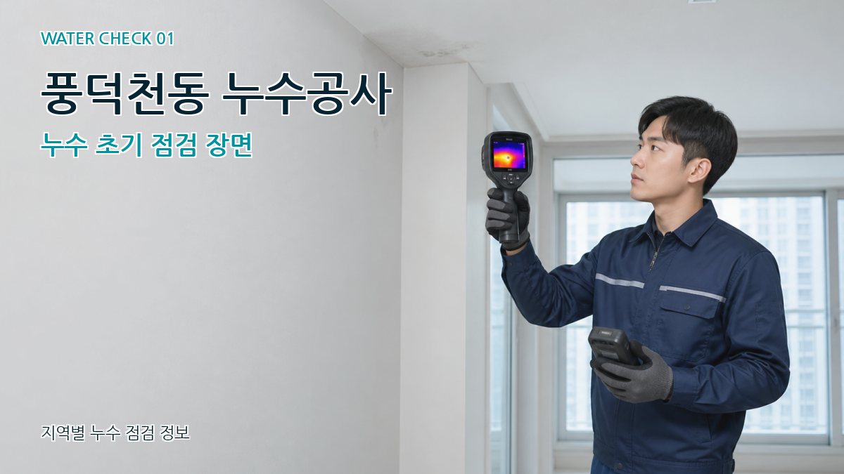 풍덕천동 누수공사 누수 초기 점검 장면