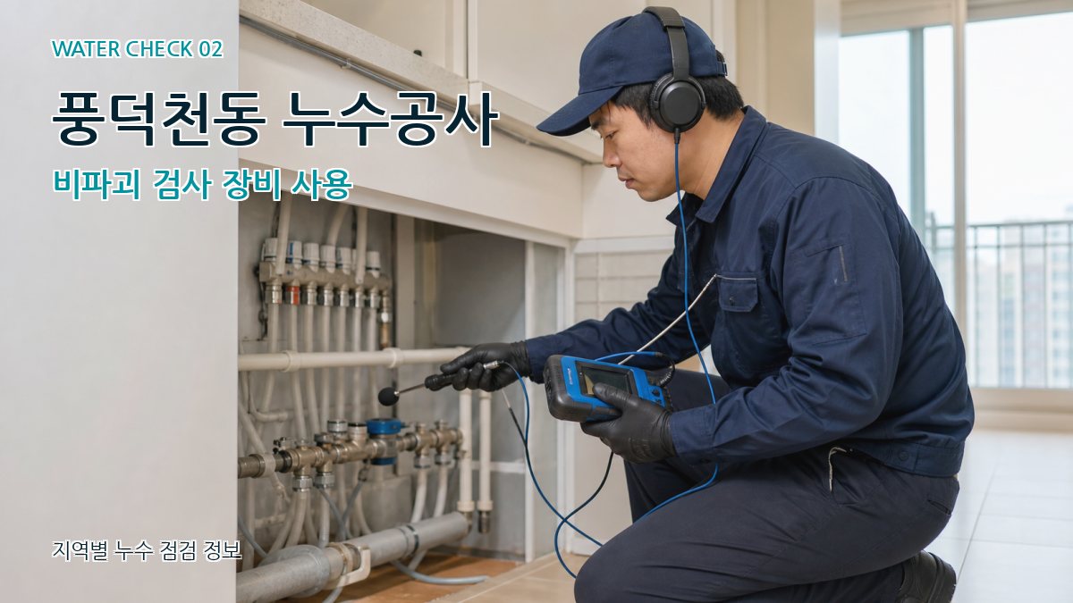 풍덕천동 누수공사 비파괴 검사 장비 사용