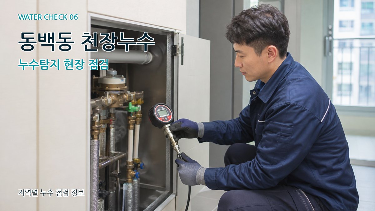 동백동 천장누수 누수탐지 현장 점검