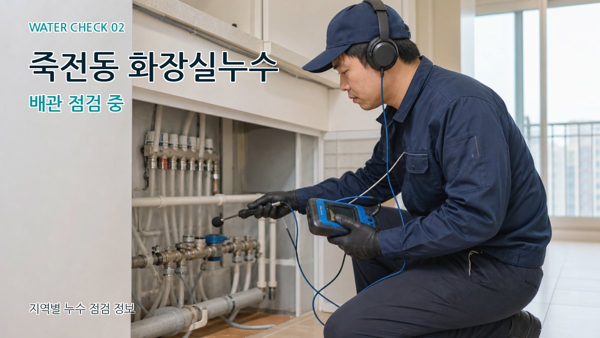 죽전동 화장실누수 배관 점검 중