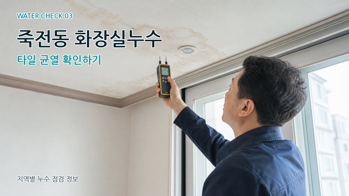죽전동 화장실누수 타일 균열 확인하기