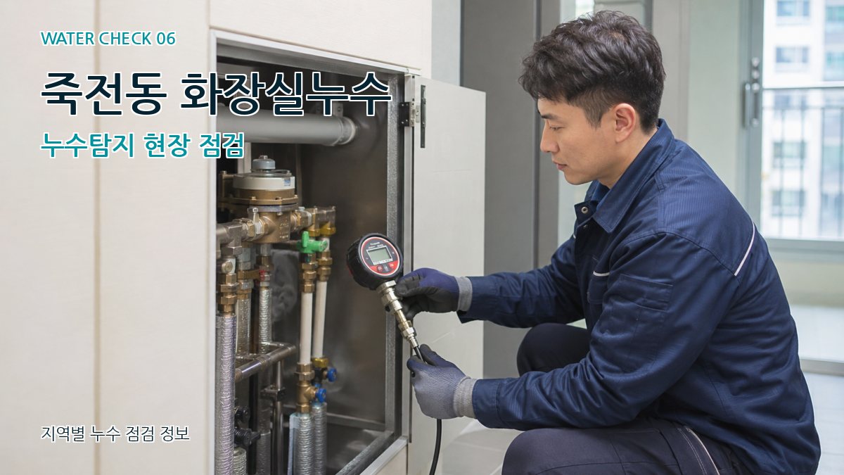 죽전동 화장실누수 누수탐지 현장 점검