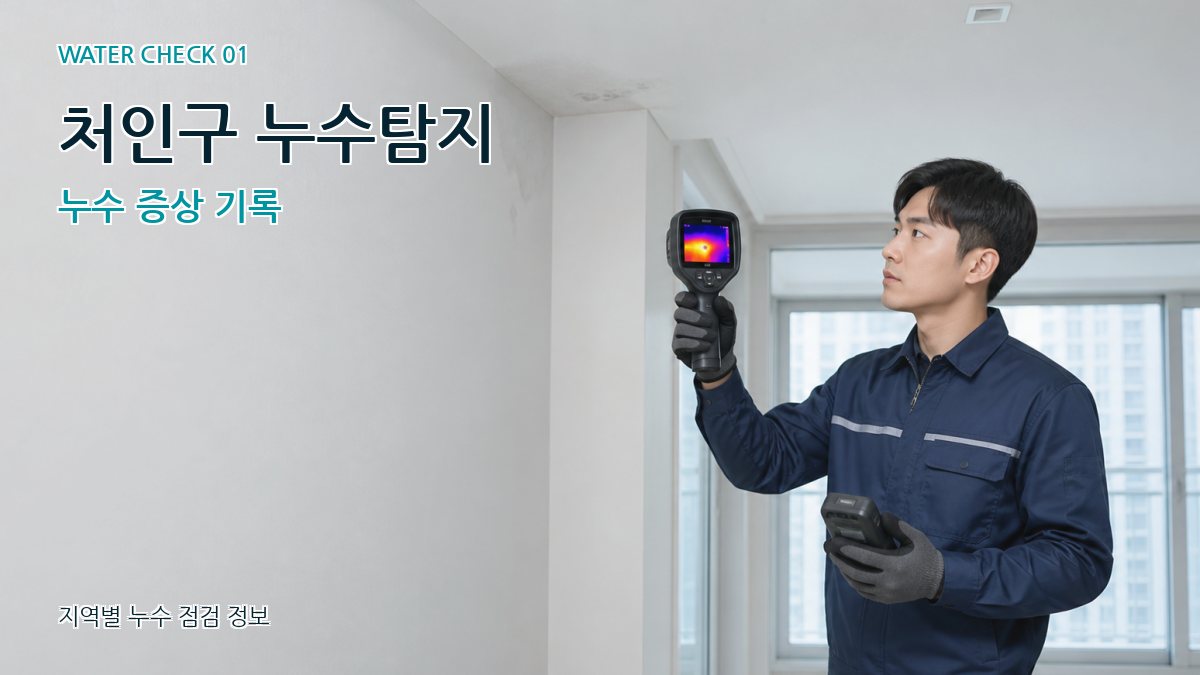 처인구 아파트누수 누수탐지 이미지